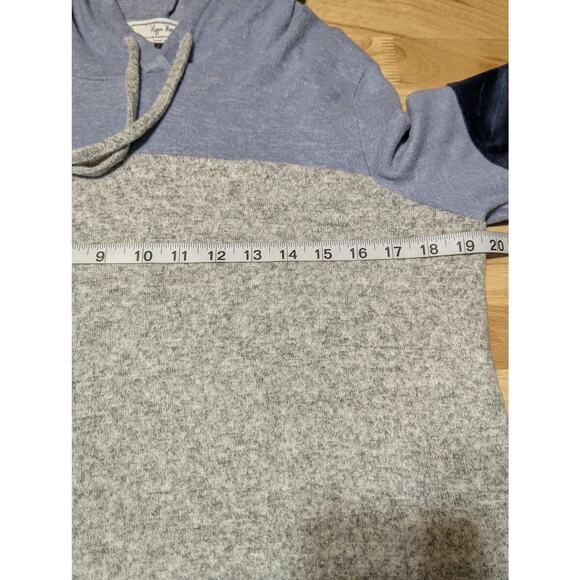 Hippie Rose Sweatshirt Pullover Hoodie Womens Large Blue Colorblock Super Soft - Picture 2 of 10